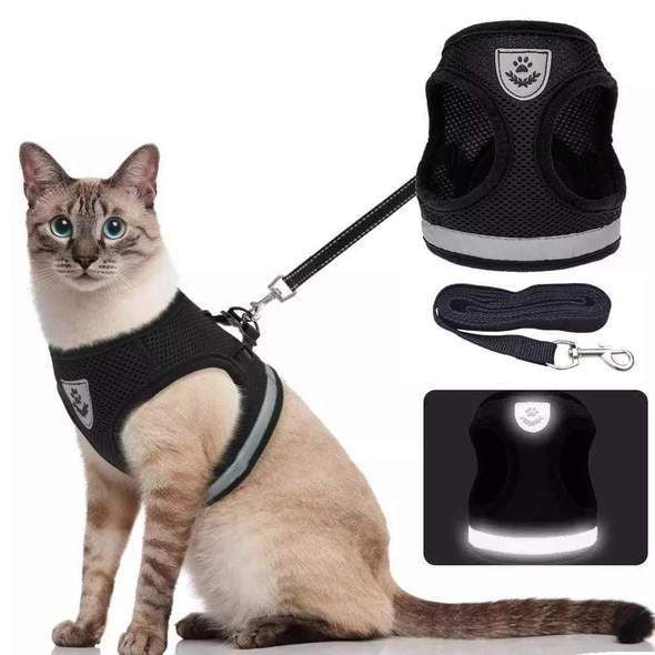 PurrStride™ | Adjustable Luminous Cat Harness – Breathable Freedom for Felines