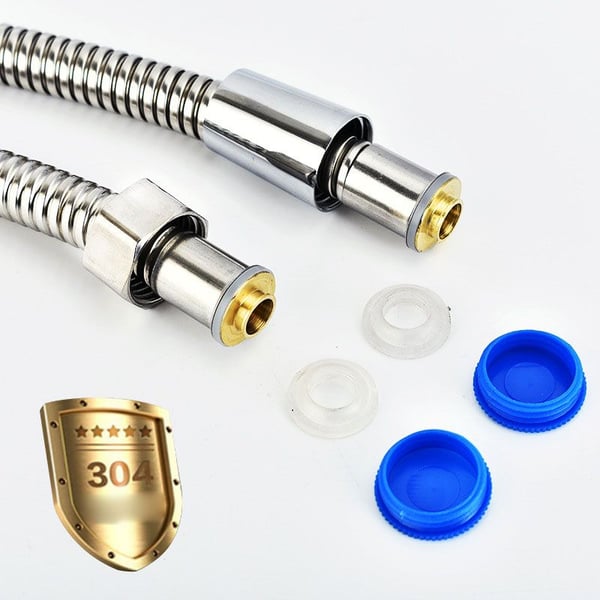 AquaFlex Pro™ | Rust-Resistant Stainless Steel Shower Hose