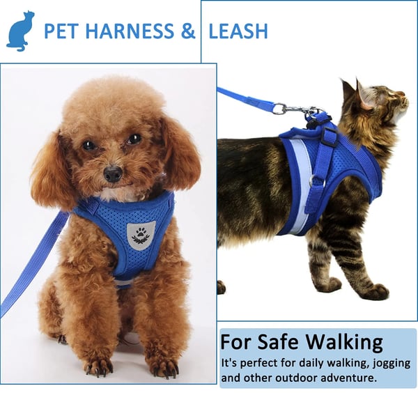 PurrStride™ | Adjustable Luminous Cat Harness – Breathable Freedom for Felines