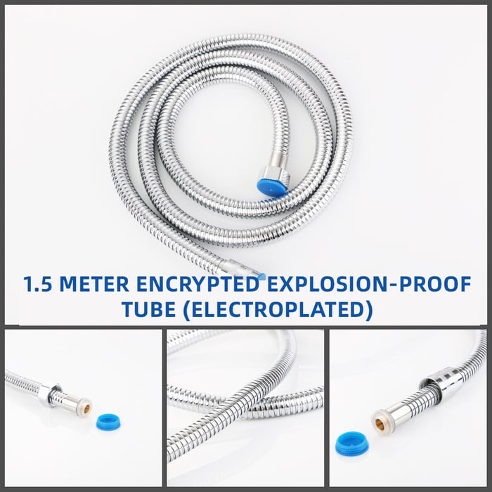 AquaFlex Pro™ | Rust-Resistant Stainless Steel Shower Hose