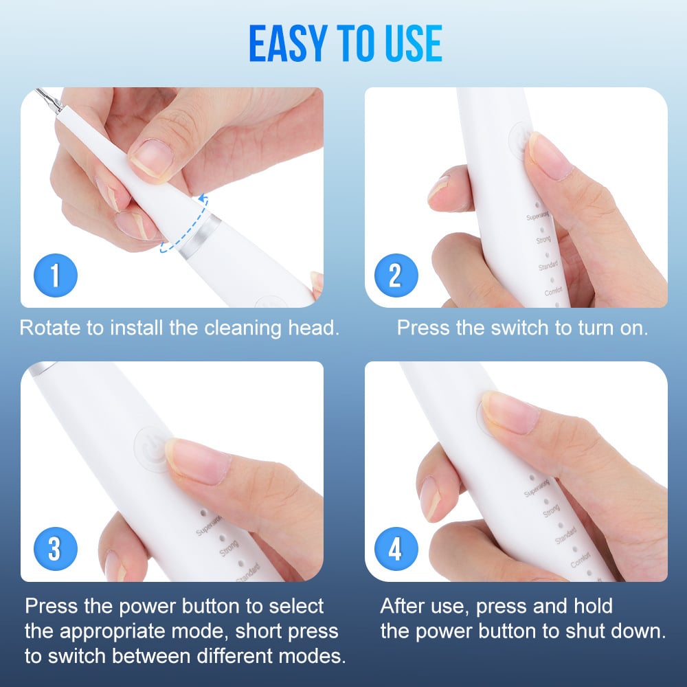 SMILEWAVE™ | Ultrasonic Electric Tooth Cleaner – Perfect Gift for Family & Friends
