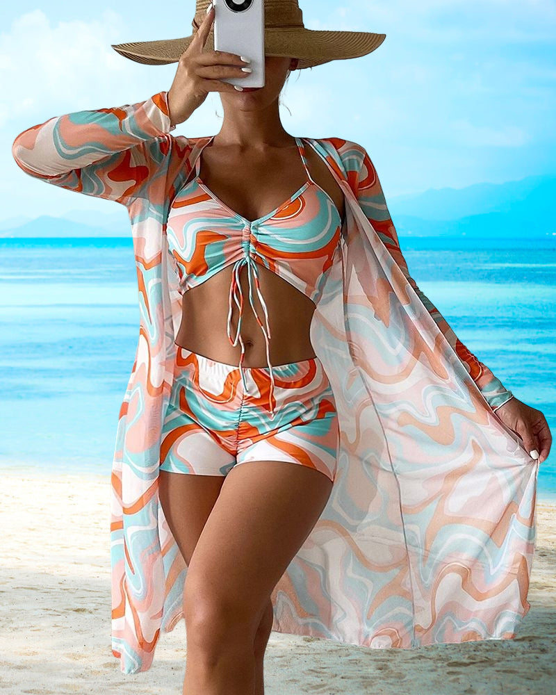Artiselle | Lillian - Three-Piece Printed Bikini Swimsuit Edition