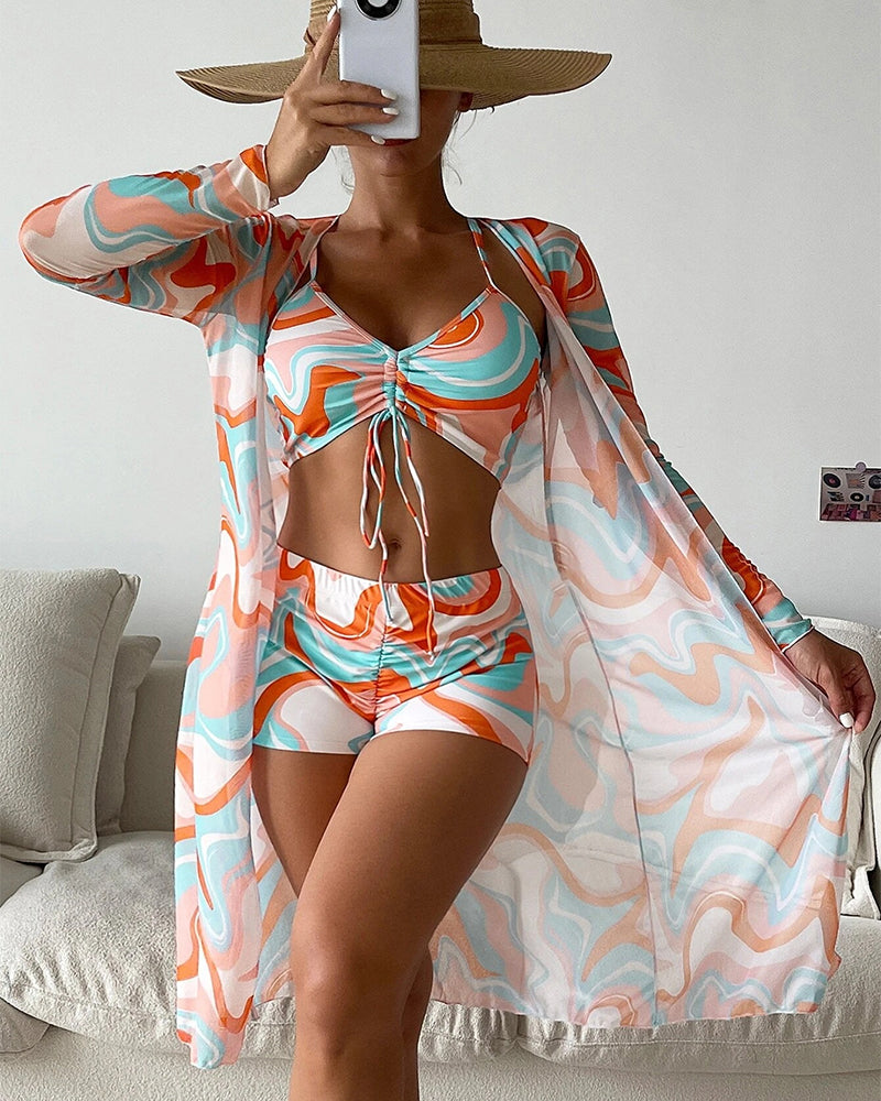 Artiselle | Lillian - Three-Piece Printed Bikini Swimsuit Edition