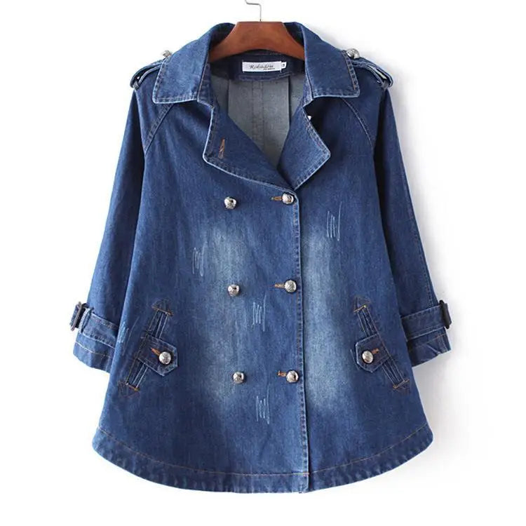 Arlow & Rae™ | Everyday Printed Denim Cape Coat