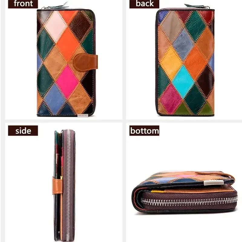 Elisee® | vintage leren portemonnee voor dames