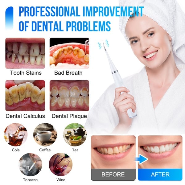 SMILEWAVE™ | Ultrasonic Electric Tooth Cleaner – Perfect Gift for Family & Friends