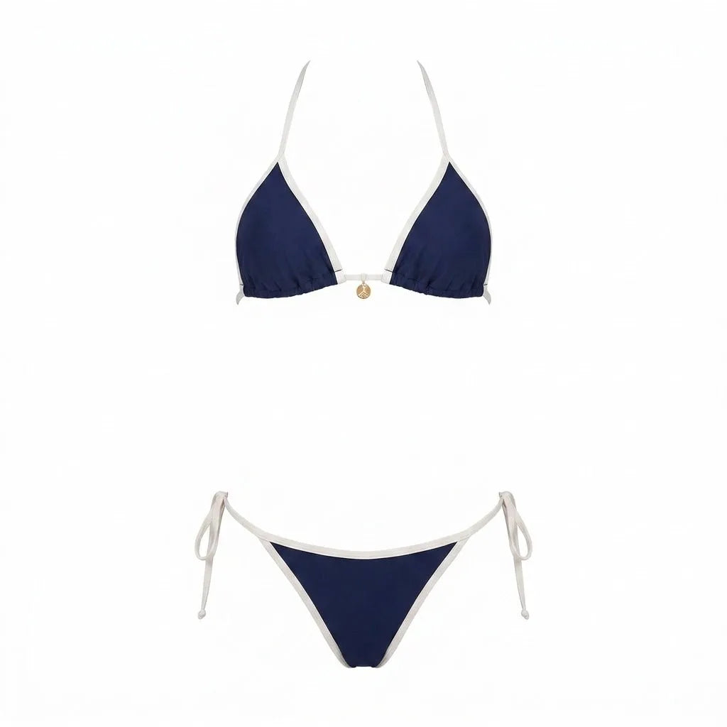 Thea | Contrast Binding Triangle Bikini for Women
