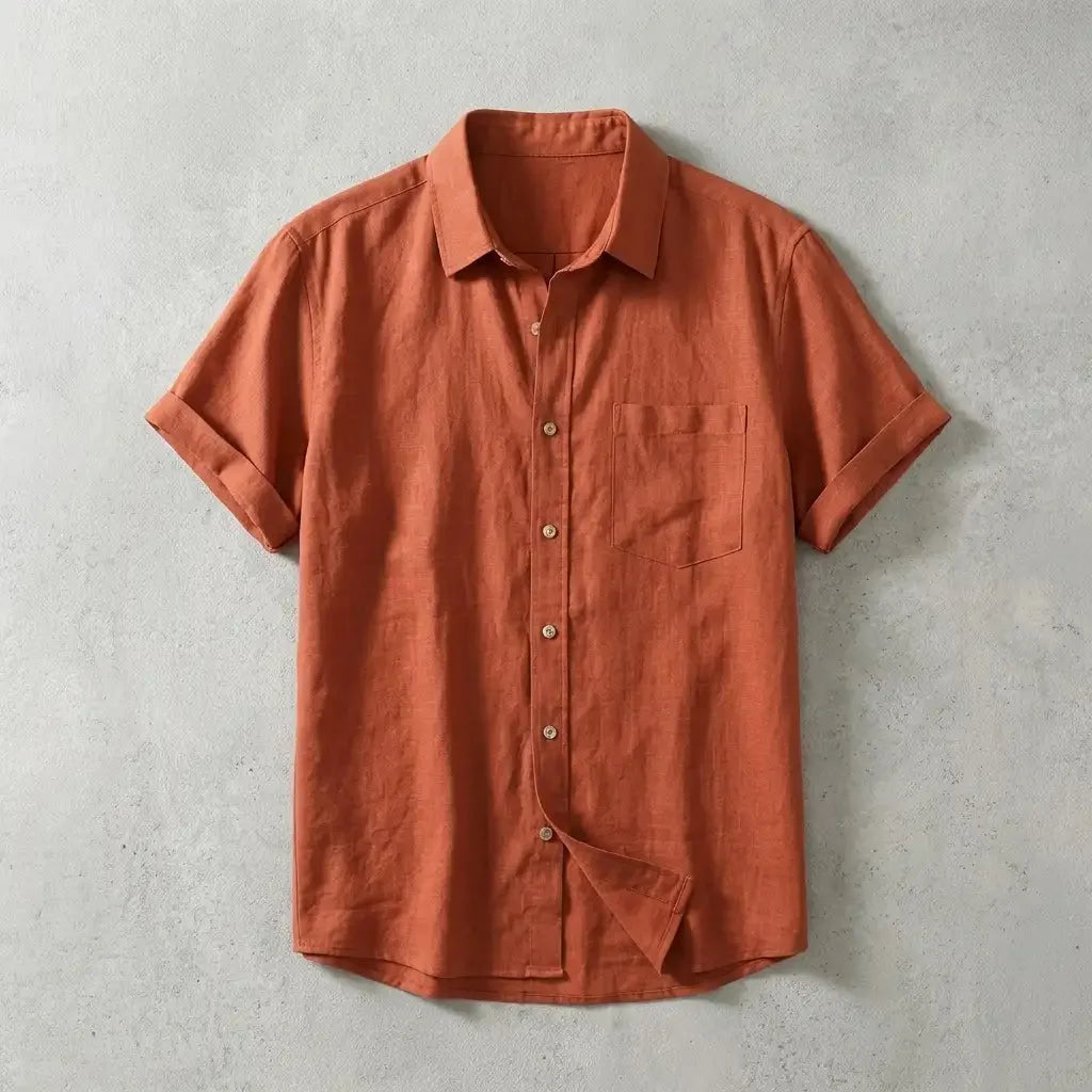 Timothy | Men's Relaxed Linen Short-Sleeve Shirt