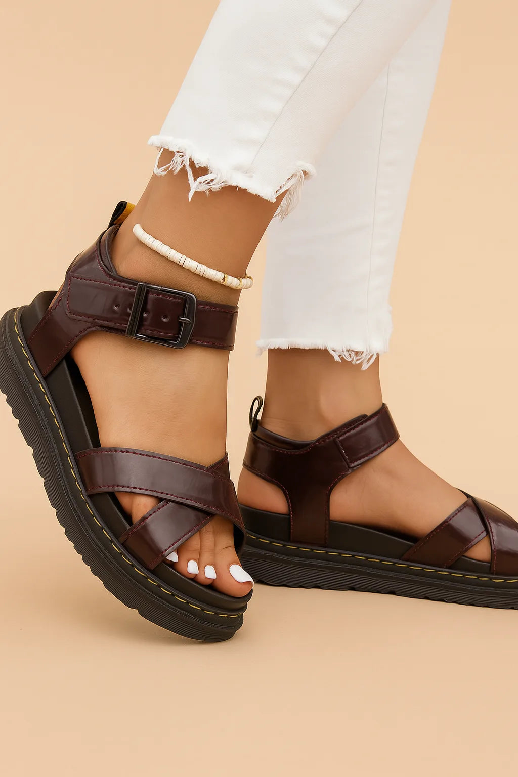 Mildred | Platform Crisscross Sandals for Women with Cushioned Comfort