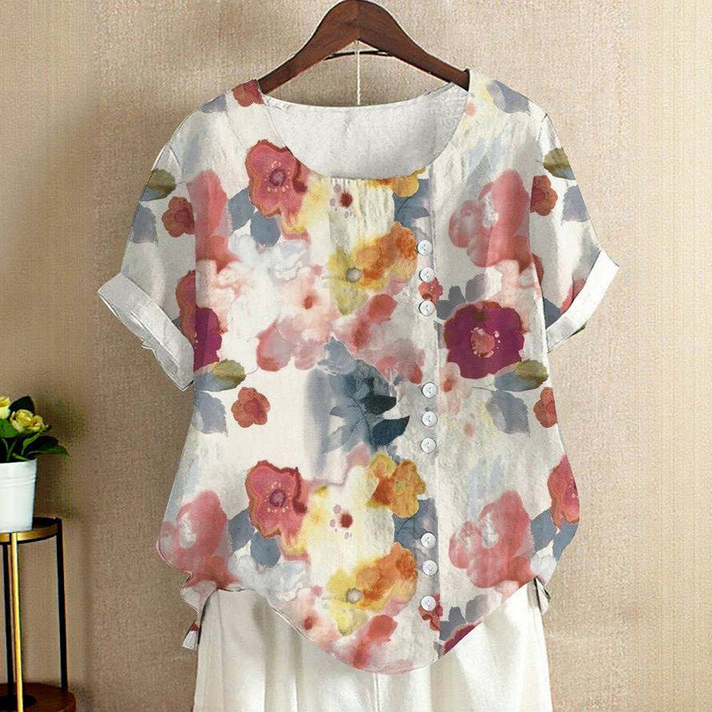 Elira™ | Vintage blouse met bloemenprint