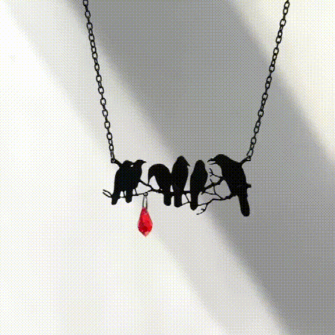 NoirFeather™ | Vintage Gothic Crow-ketting – Donkere elegantie opnieuw gedefinieerd