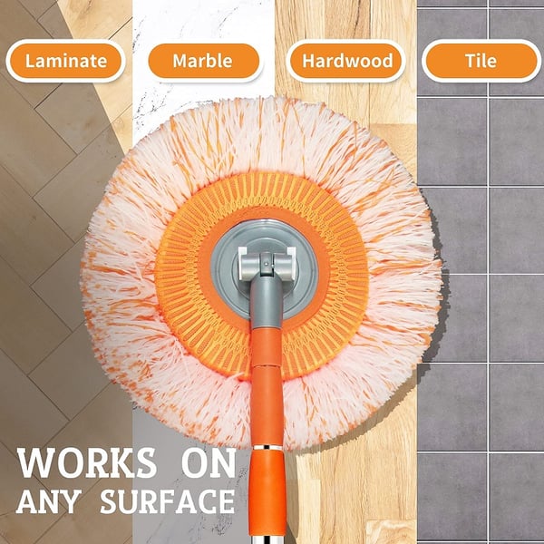 SwiftClean Pro | 360° Rotating Adjustable Floor Mop
