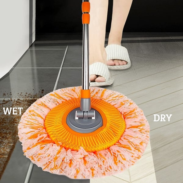 SwiftClean Pro | 360° Rotating Adjustable Floor Mop