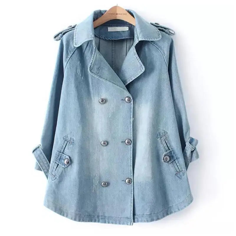 Arlow &amp; Rae™ | Dagelijkse denim cape met print