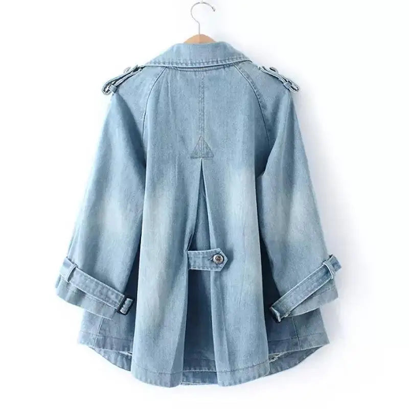 Arlow &amp; Rae™ | Dagelijkse denim cape met print