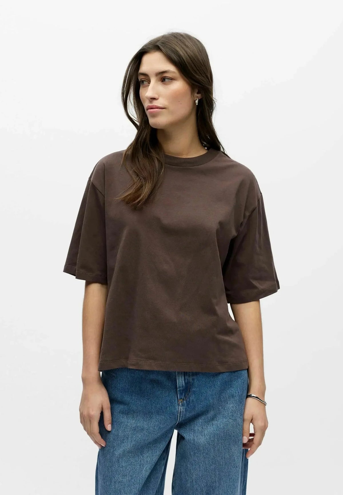 100% Cotton Crew Neck Tee for Women in Fitted or Loose Fit image 12