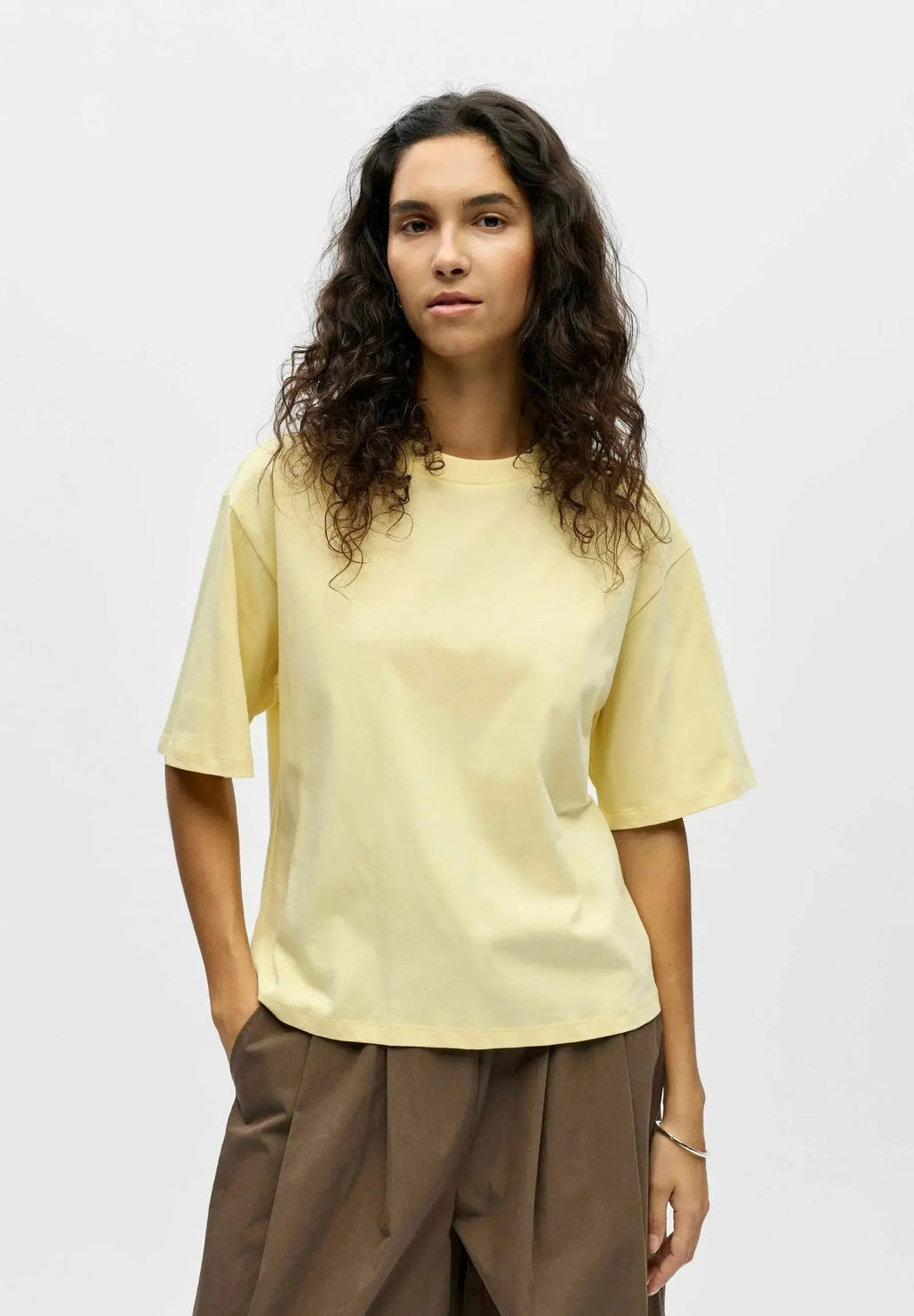 100% Cotton Crew Neck Tee for Women in Fitted or Loose Fit image 15