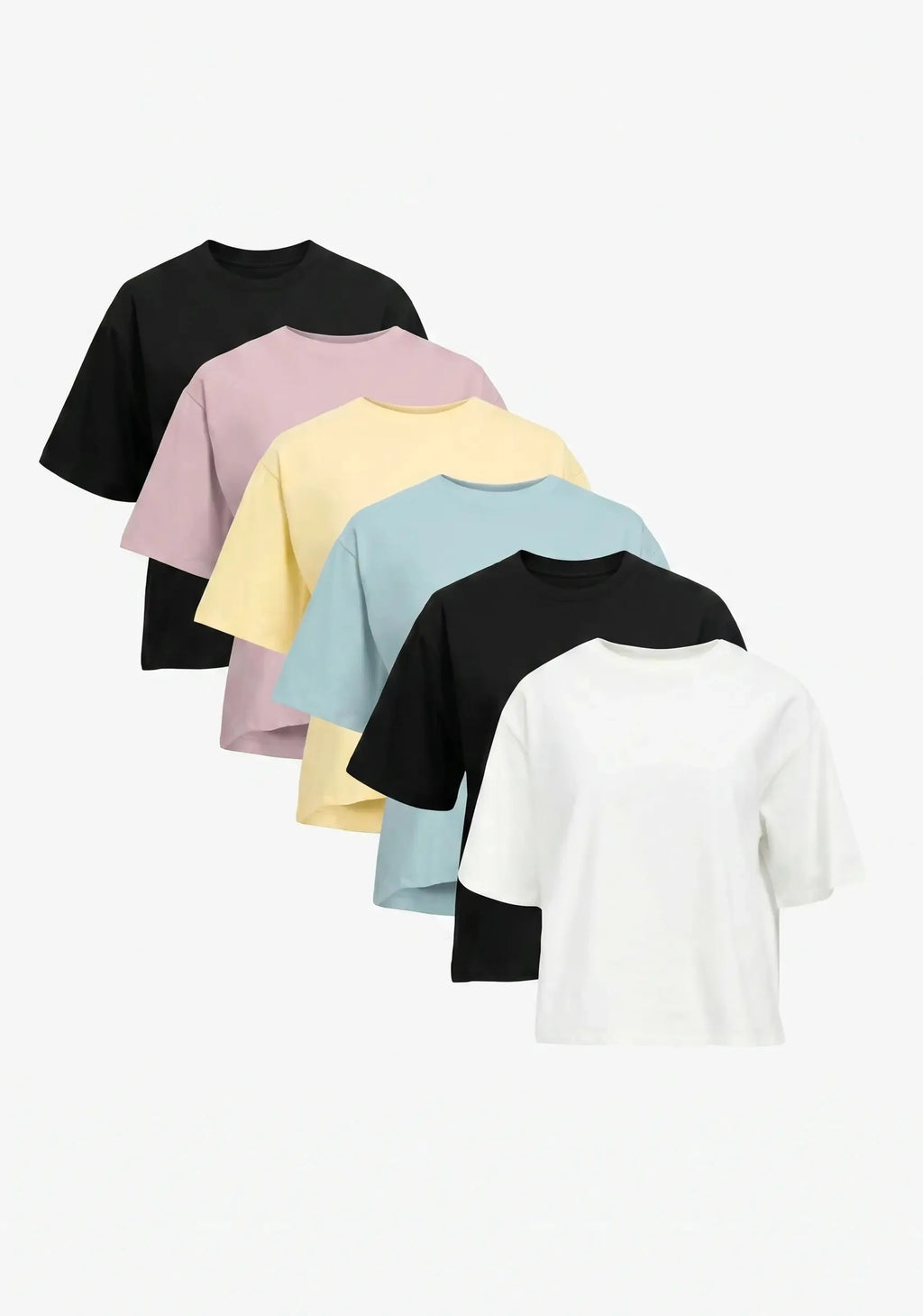 100% Cotton Crew Neck Tee for Women in Fitted or Loose Fit image 21