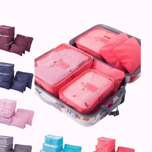 TravelEase™ | 6-Piece Portable Luggage Packing Cubes Set