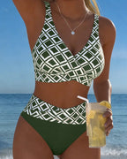 Wire-Free Wrap Bikini with High-Waisted Bottoms for Women image 10