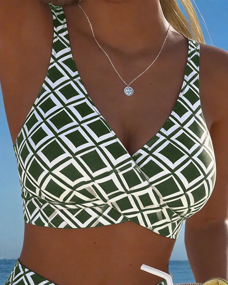 Wire-Free Wrap Bikini with High-Waisted Bottoms for Women image 11