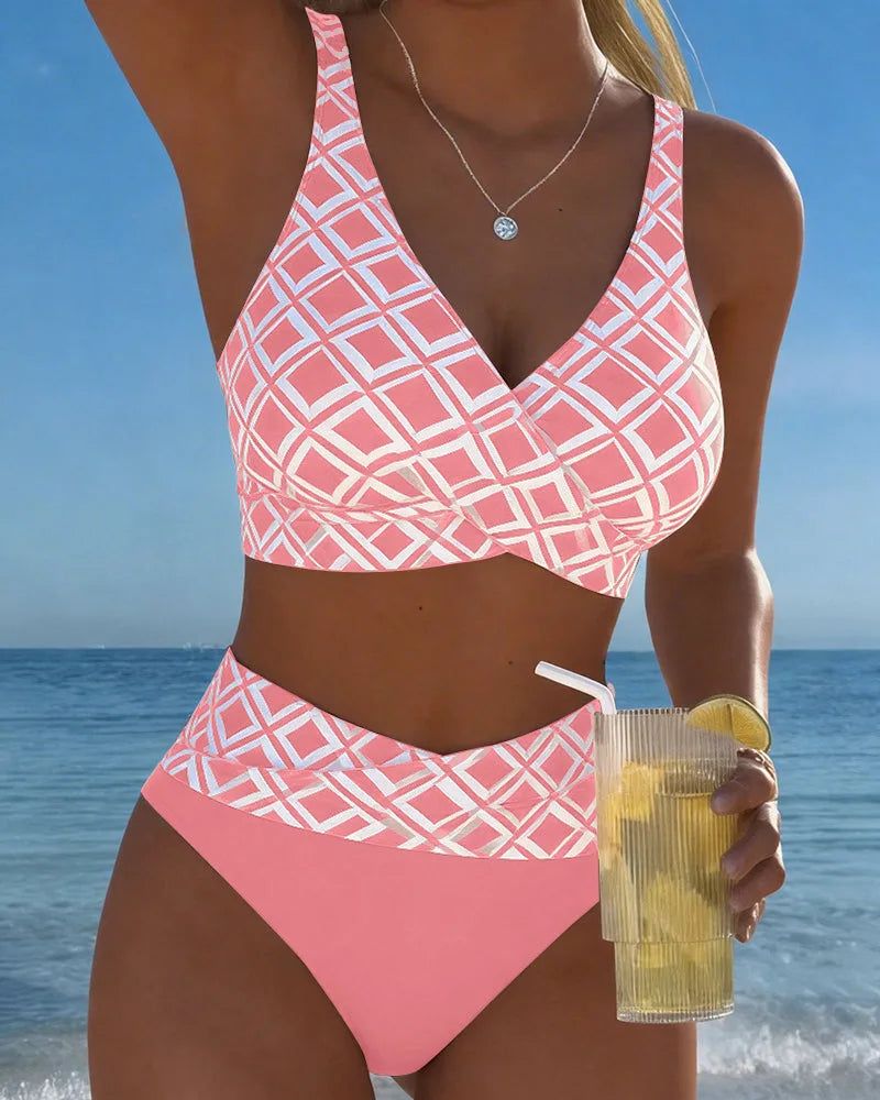 Wire-Free Wrap Bikini with High-Waisted Bottoms for Women image 13