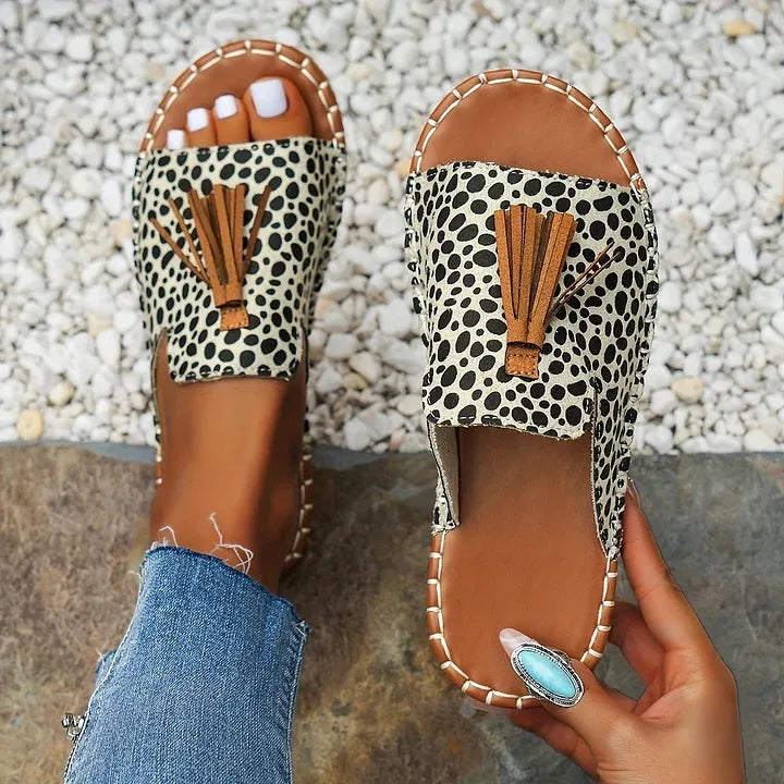 Orthopedic Tribal Print Flat Sandals for Women image 9