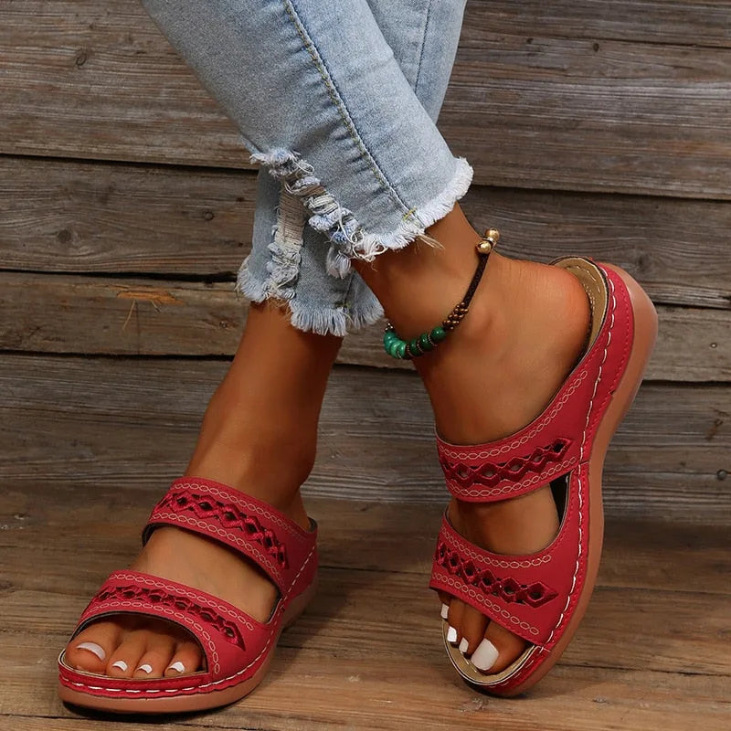 Juno | Orthopedic Wedge Sandals with Arch Support for Women