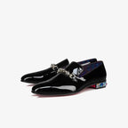 Men's Patent Leather Crystal Loafers with Jewelled Heel image 11