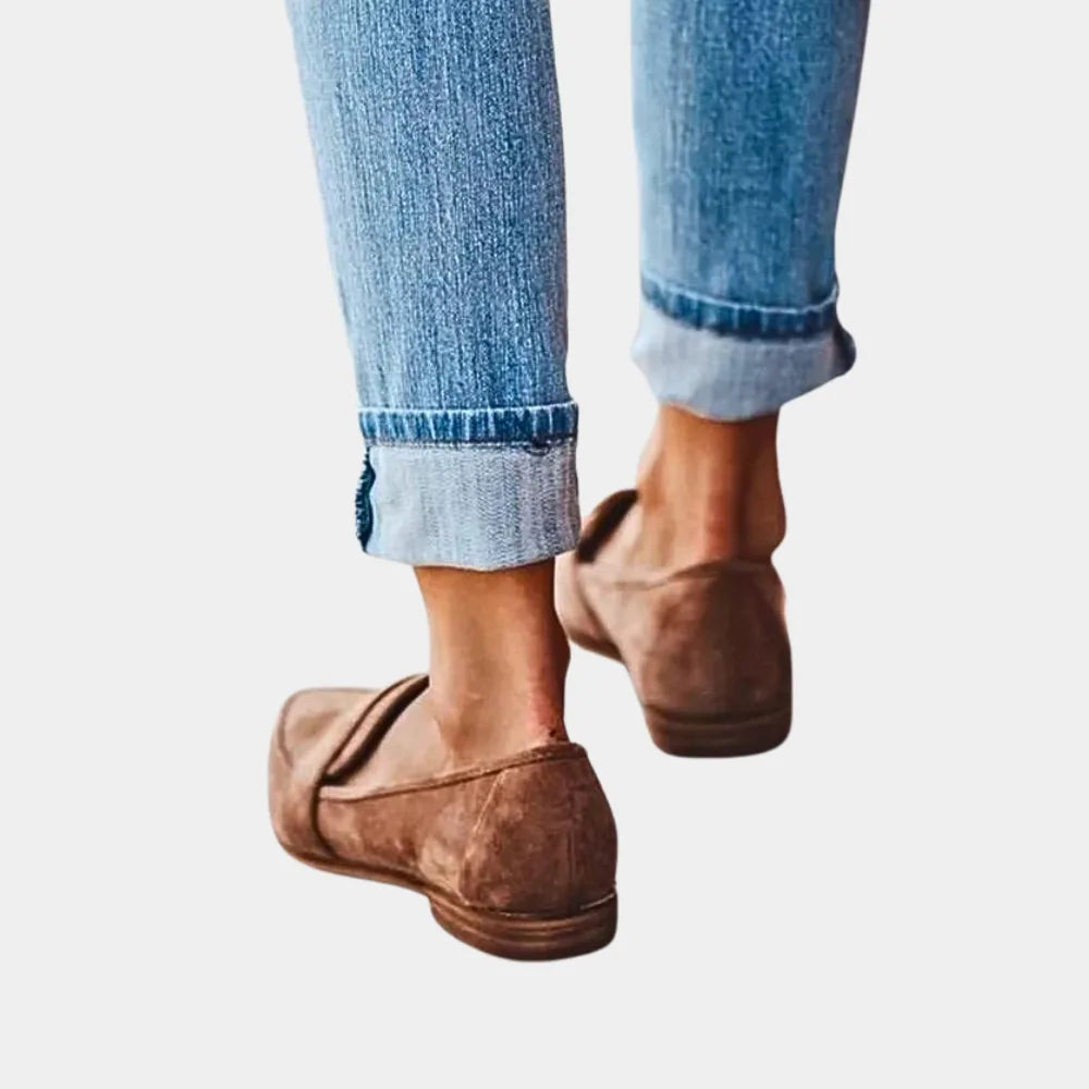 Erica | Pointed Toe Suede Penny Loafers for Women